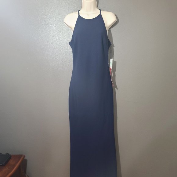 NWT Calvin Klein Navy Blue Formal Maxi Dress - Picture 13 of 13